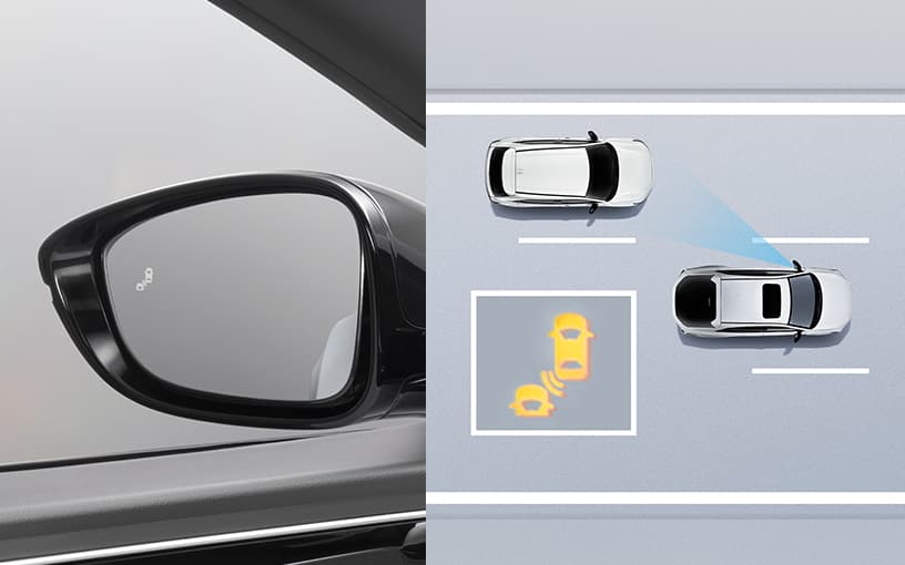 ระบบช่วยเตือนมุมอับสายตาที่กระจกมองข้าง (Blind Spot Information: BSI)